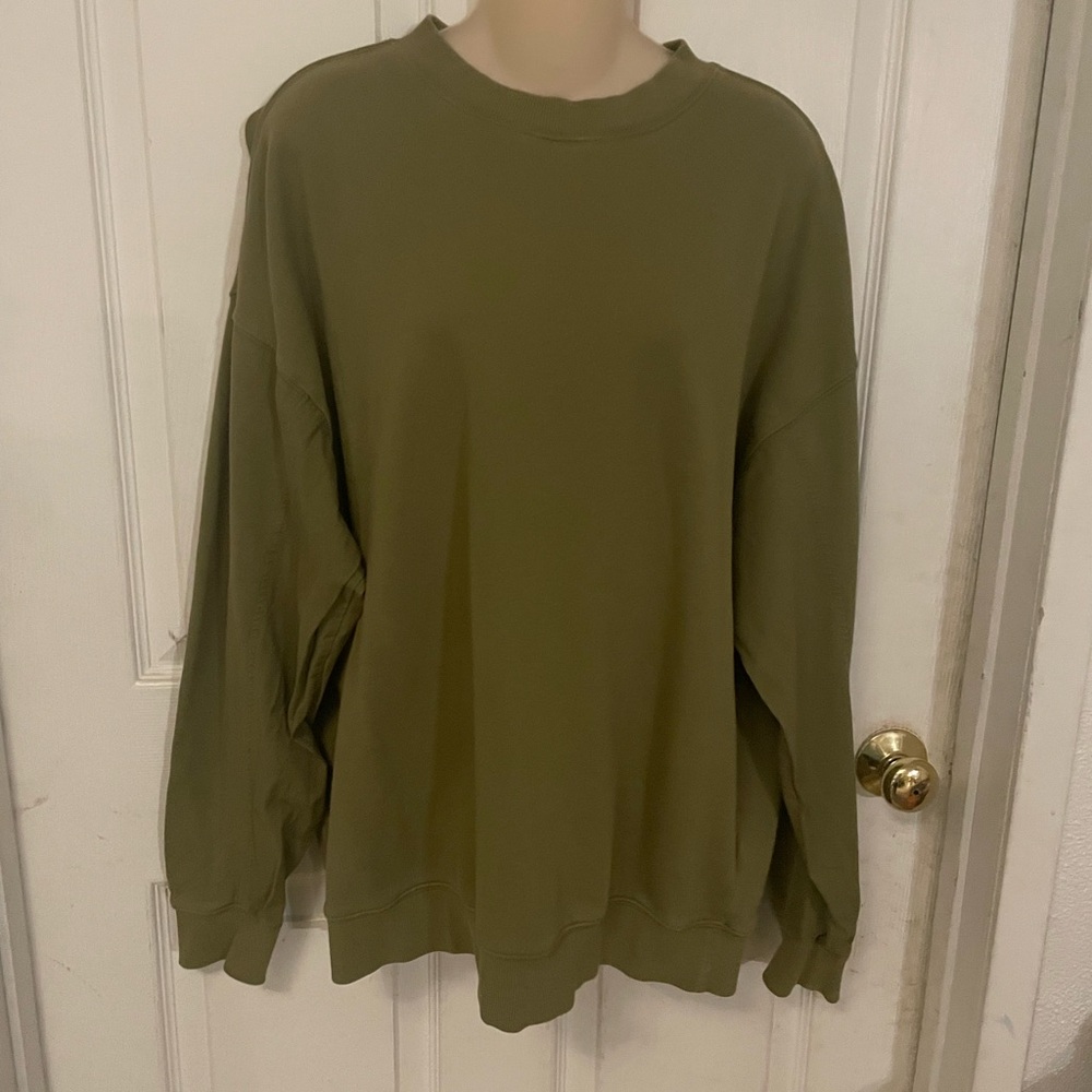 Sanctuary Men's Olive Crewneck Sweater